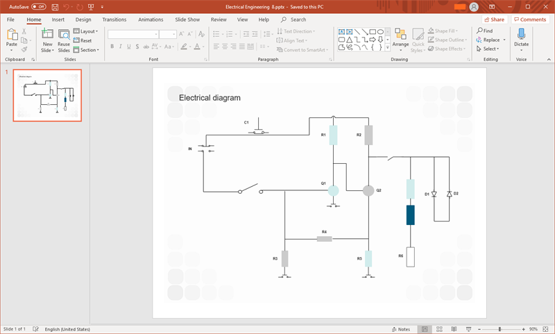 Schéma de Circuit Powerpoint PPT 