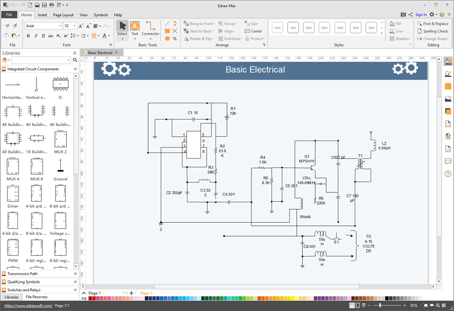 best free software for electric circuits drawings