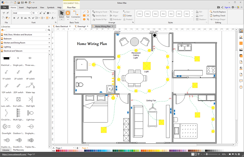 Electrical Panel Wiring Diagram Symbols from images.edrawsoft.com