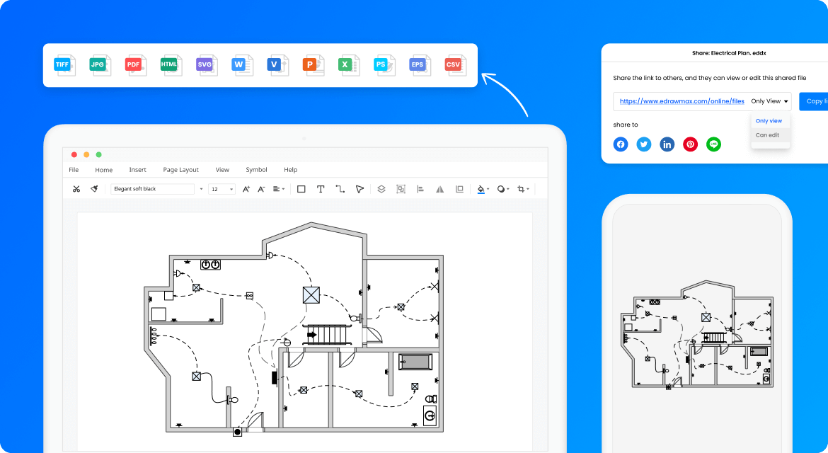  esportare i diagrammi di EdrawMax