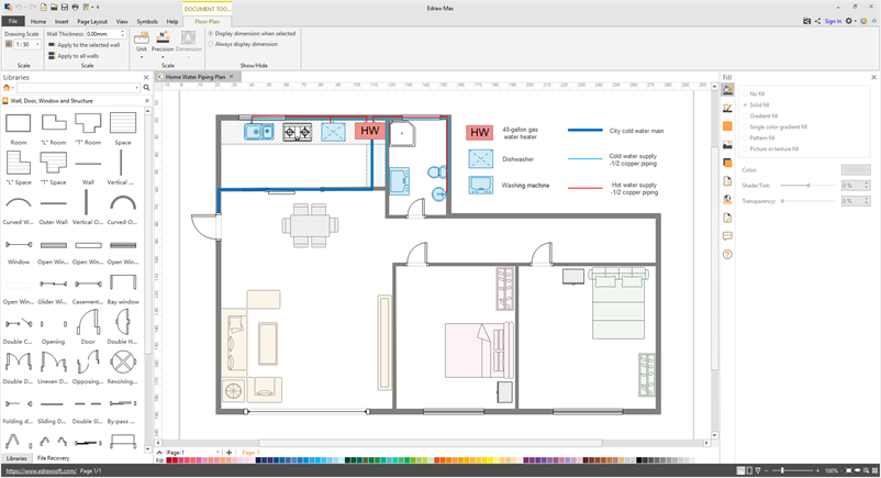 Plumbing and Piping Plan Drawing Page