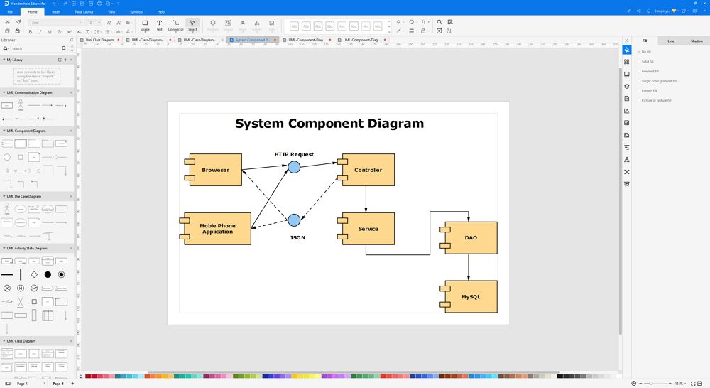 How To Create Uml Component Diagram Effortlessly Edraw 9062