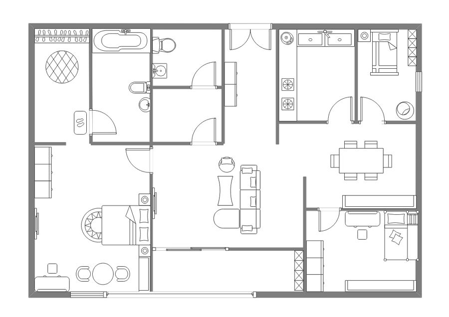 2D Floor Plans with Best Free Software EdrawMax
