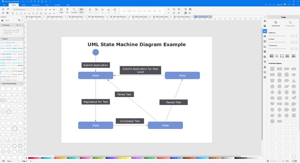 How to Create A UML state machine Diagram