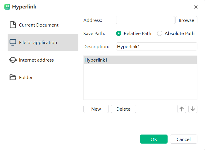 Inserimento di collegamenti ipertestuali - URL Internet