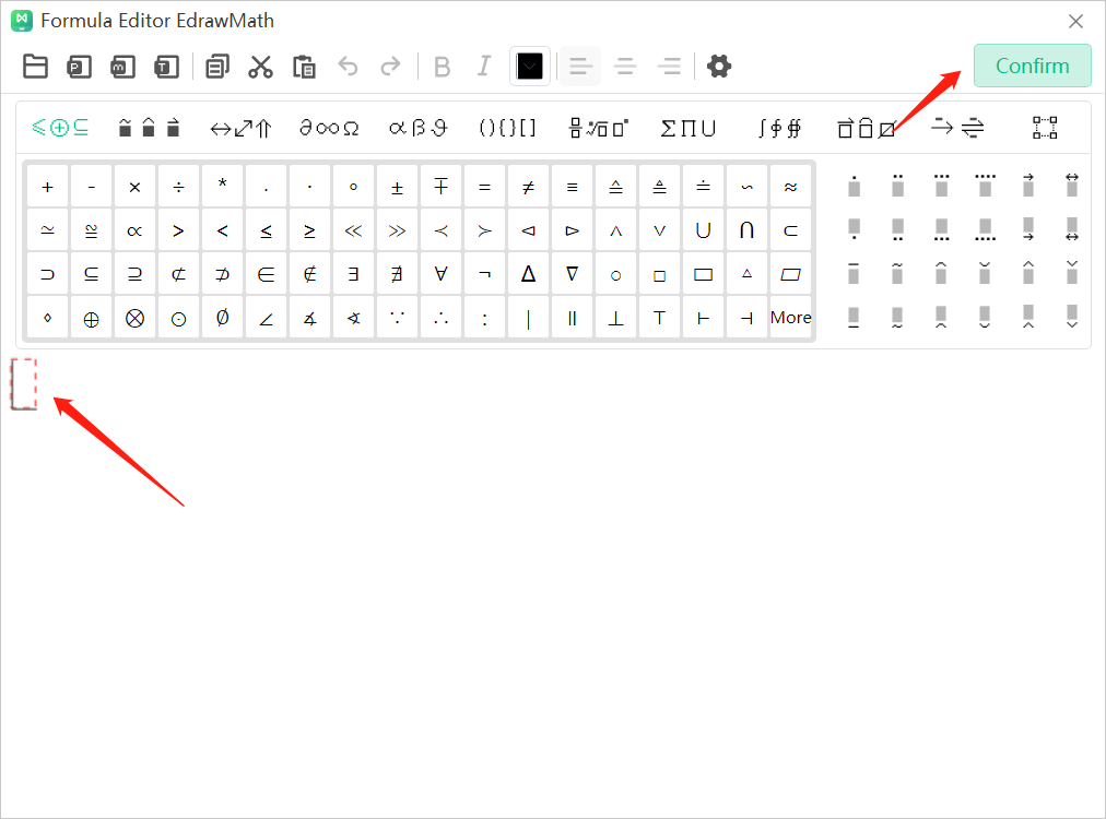 Inserire la formula EdrawMath