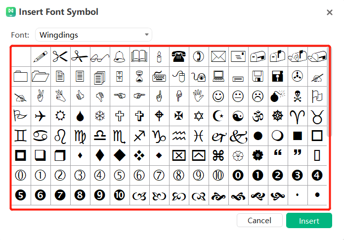 Inserting Formula