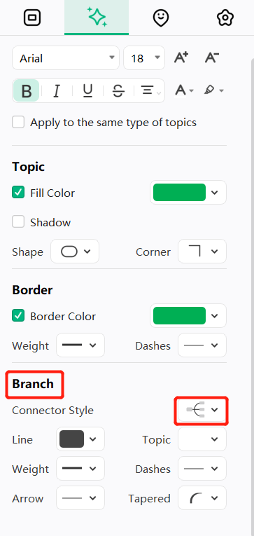 Changing Connector Styles