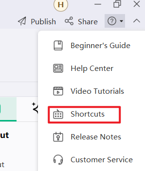 Shortcuts