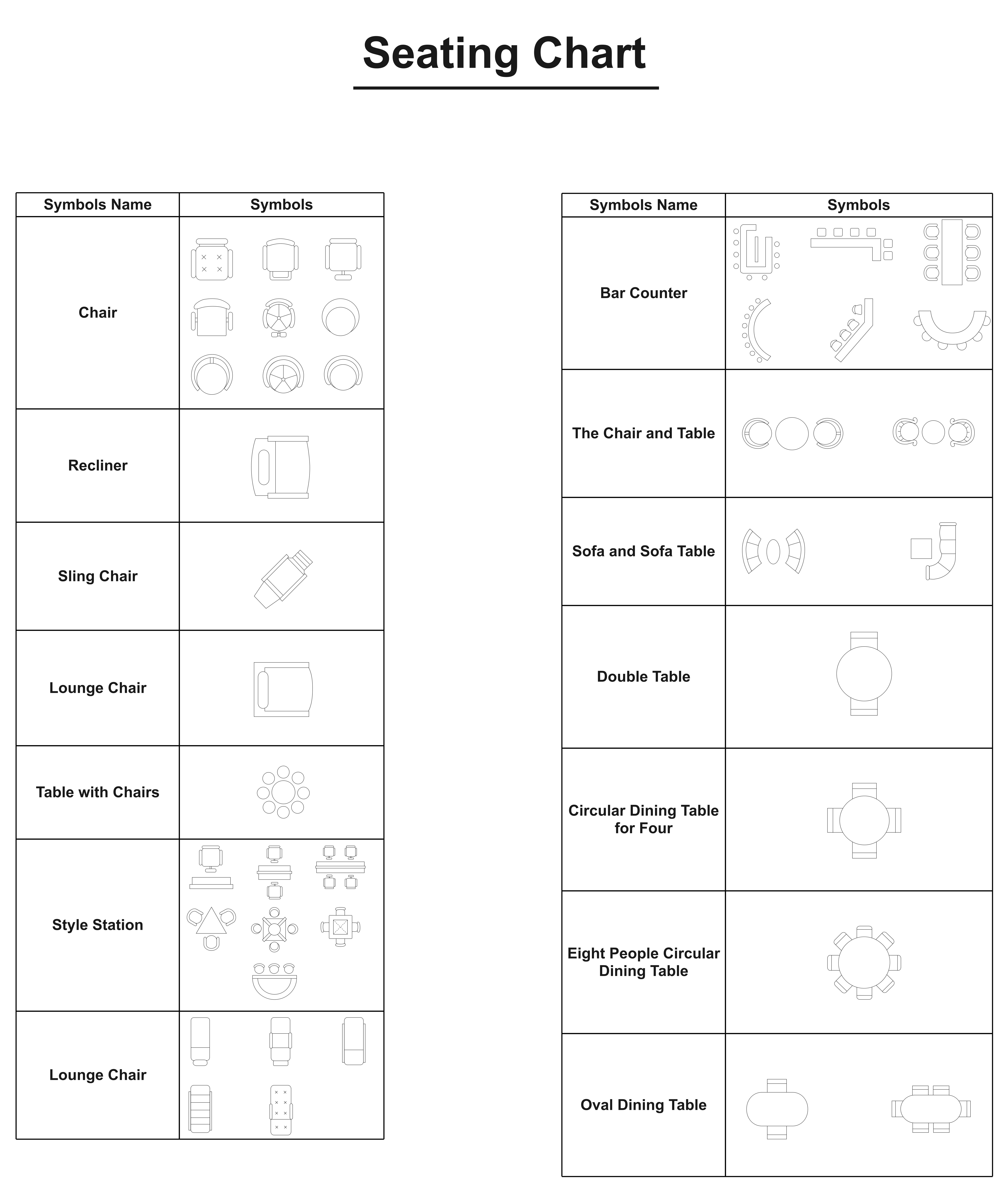 floor plan symbols