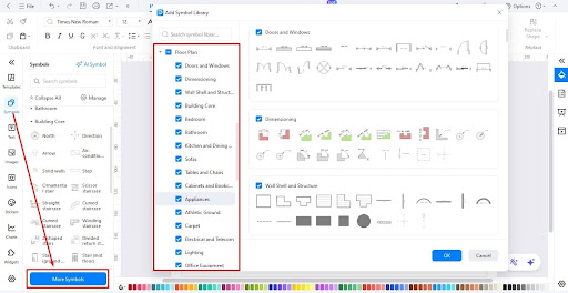 locate the symbol library edrawmax