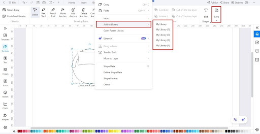 save the new symbol edrawmax