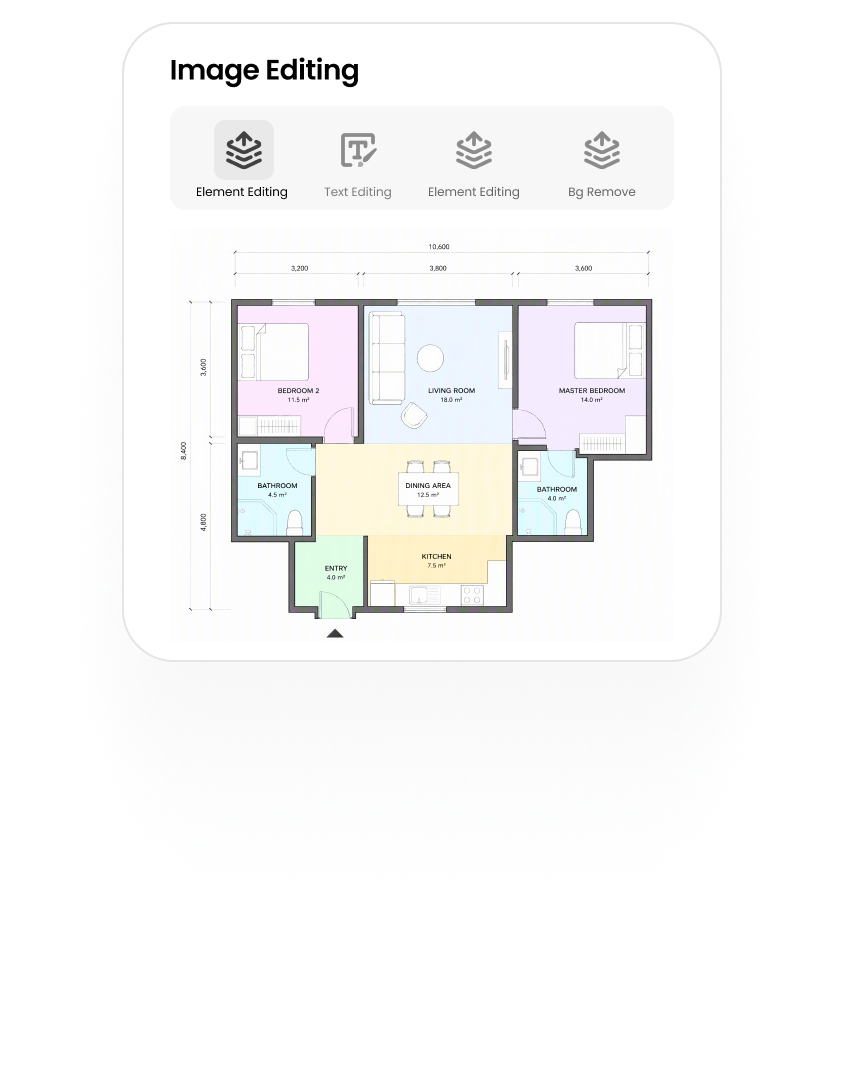 Floor plan editing