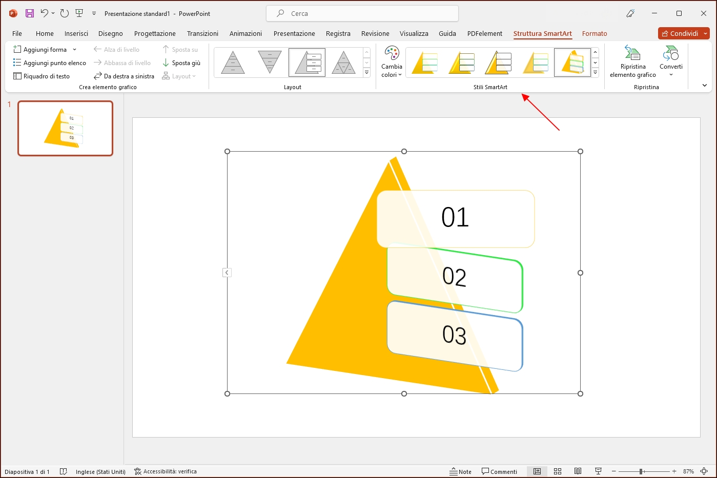 creare grafico a piramide con powerpoint