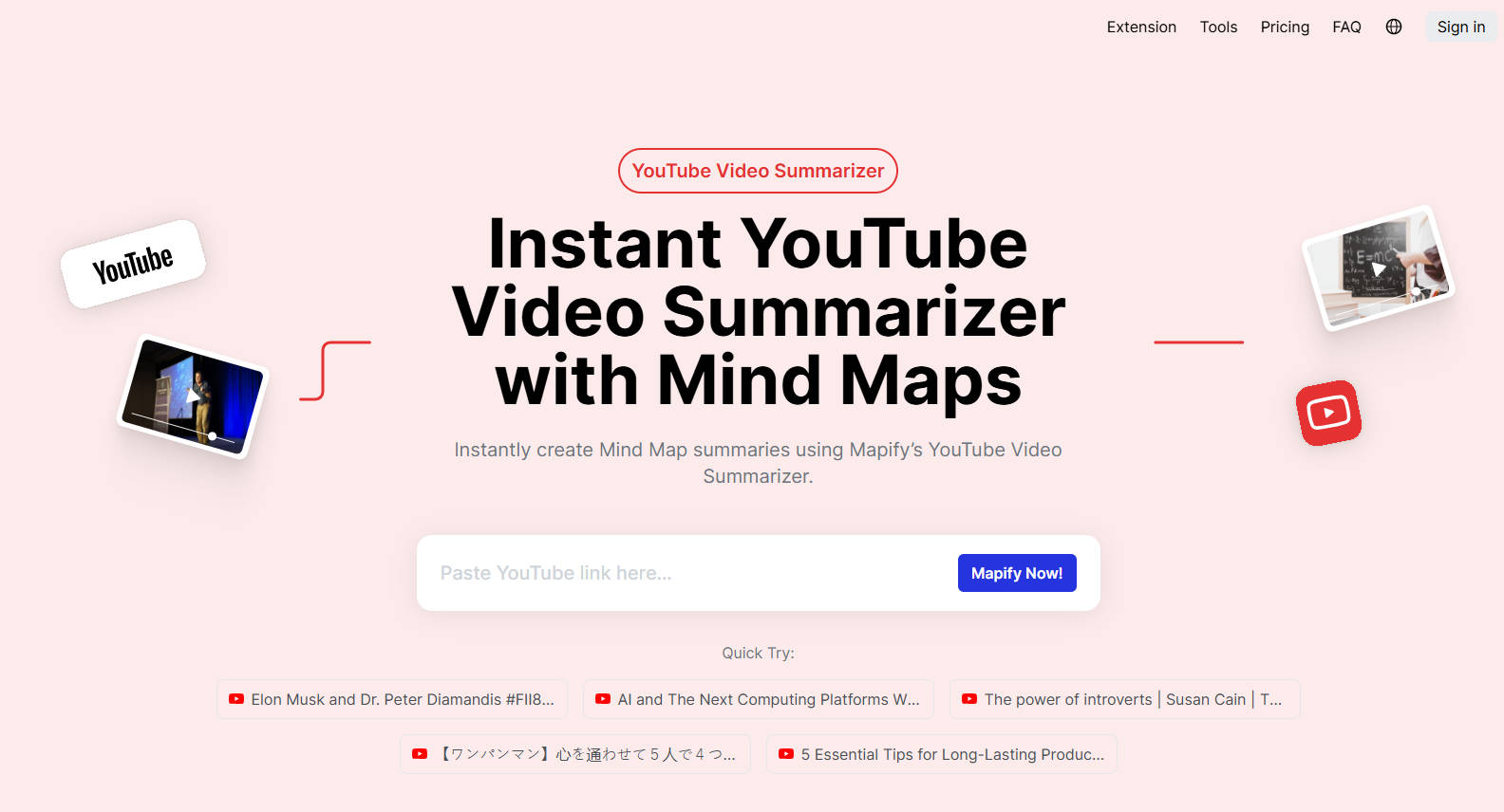 trasformare youtube in mindmap