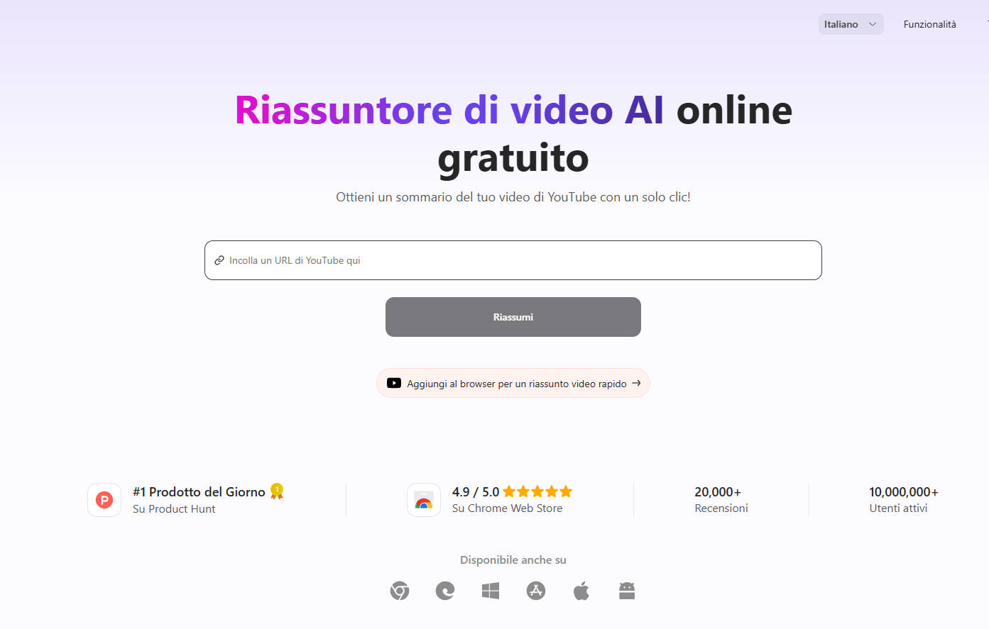 riassumere video con ai