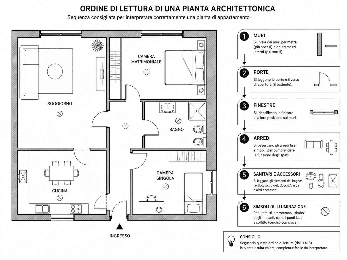 come leggere una planimetria di appartamento