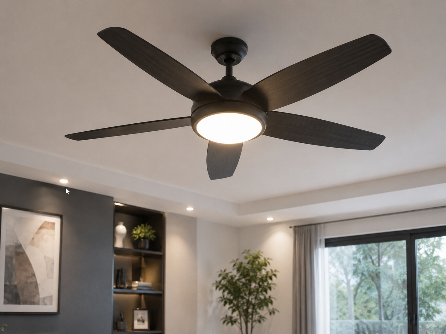 vista del motore del ventilatore monofase usata come riferimento visivo per il collegamento