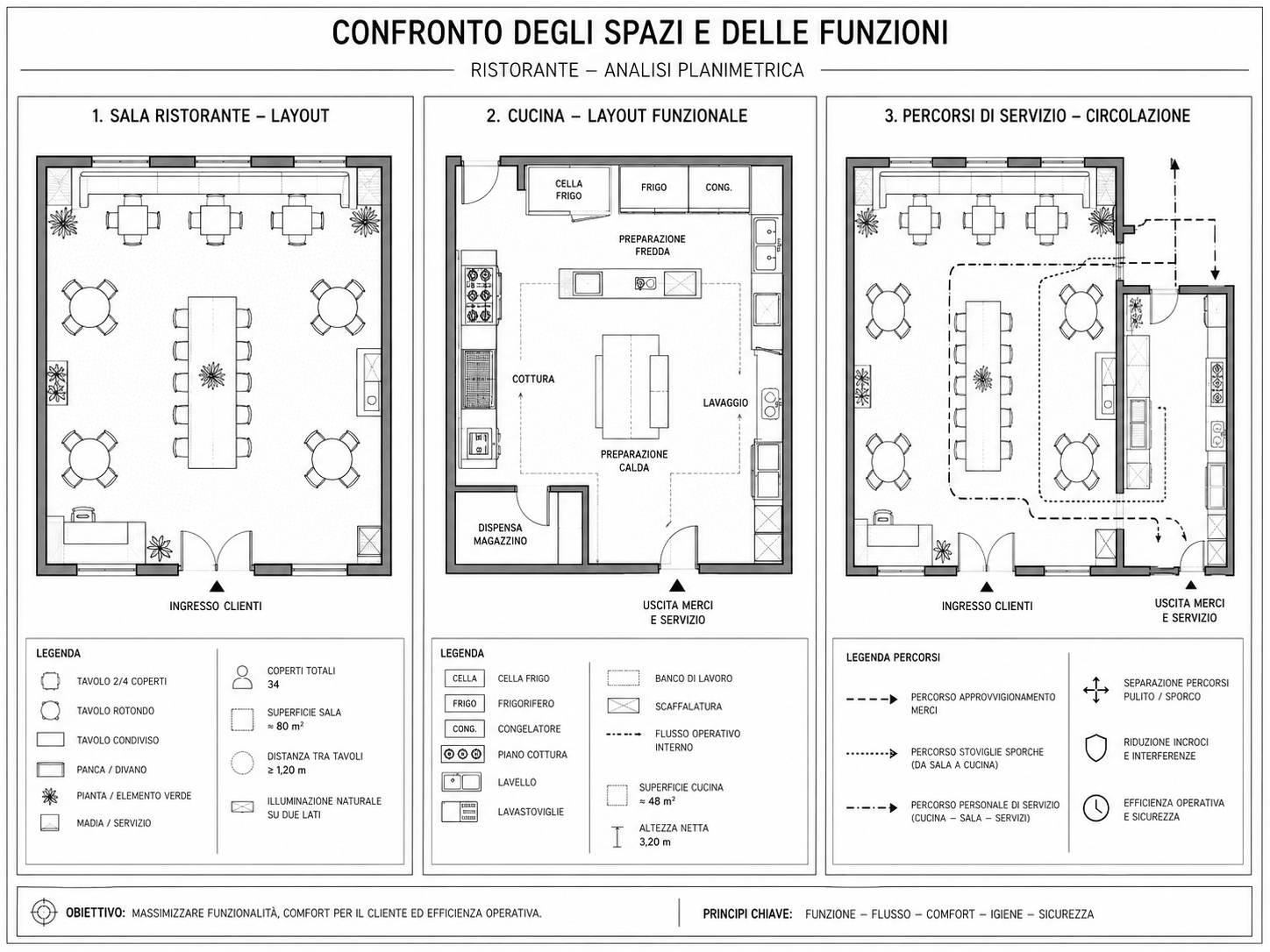 come interpretare i simboli di planimetria ristorante