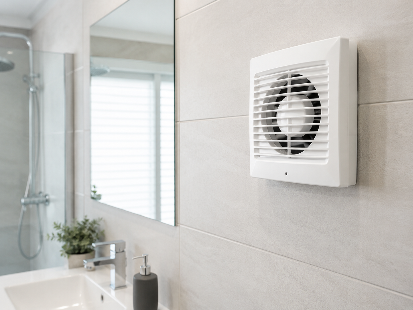 vista del aspiratore da bagno usata come riferimento visivo per il collegamento