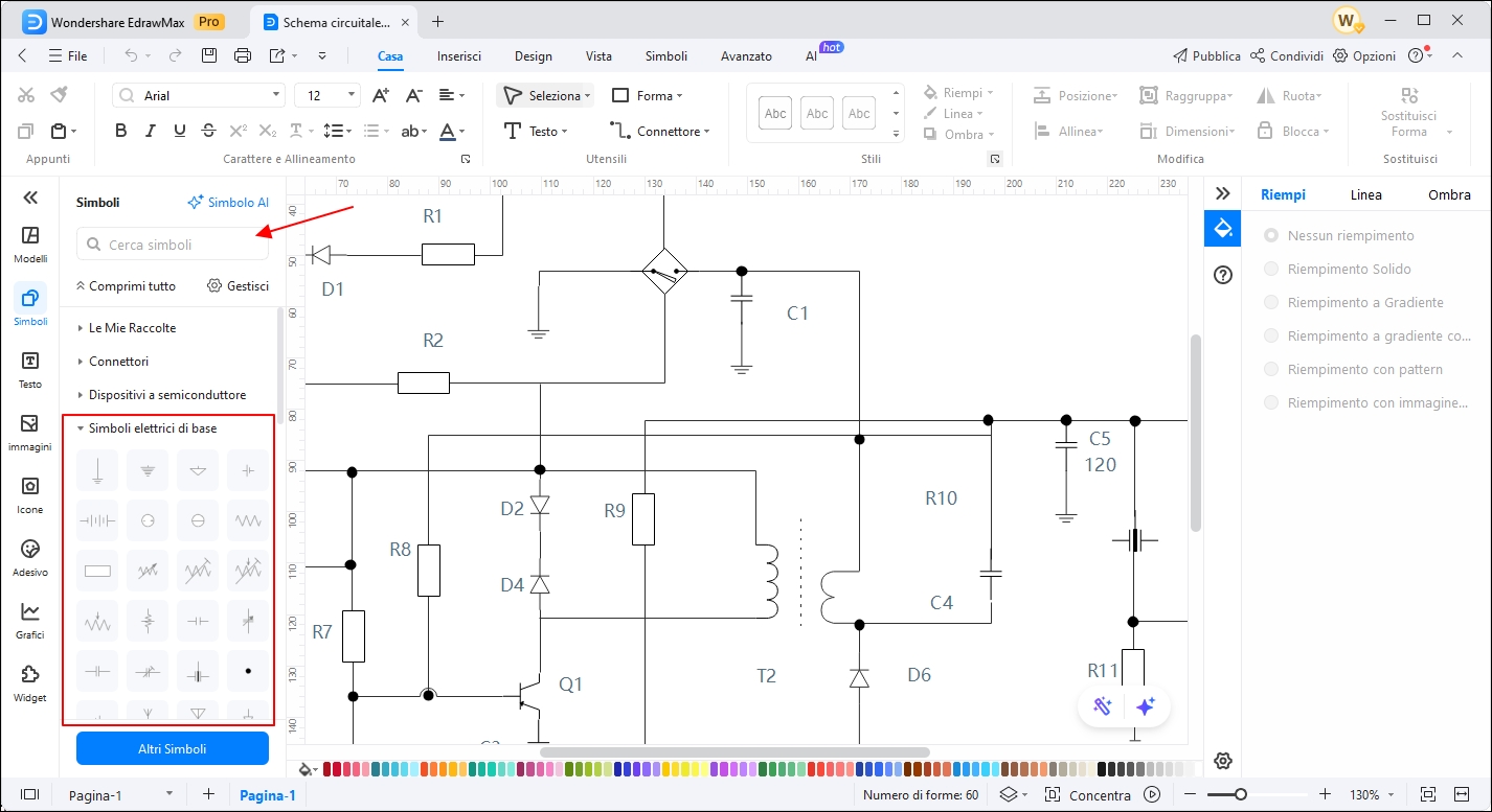 simboli di deviatore elettrico schema