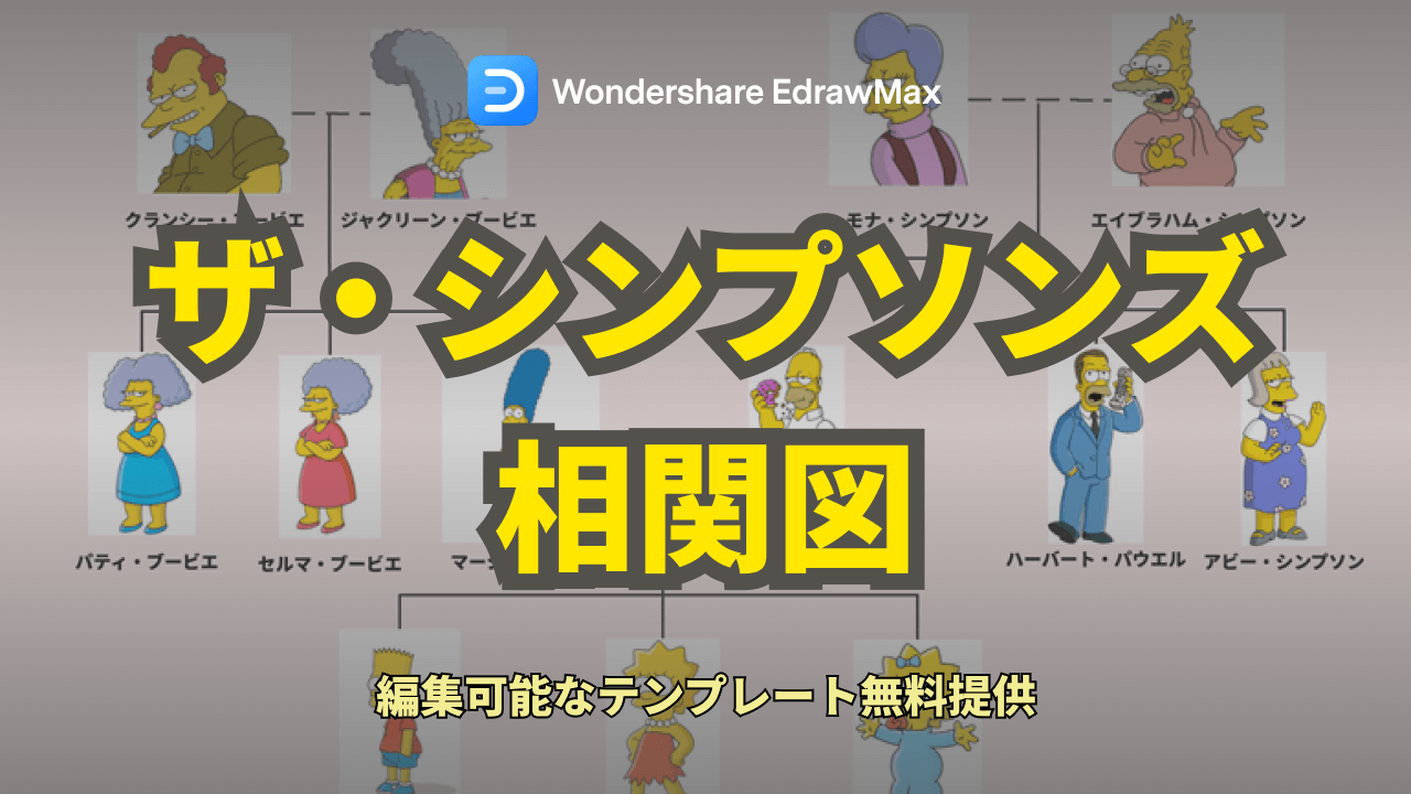 ザ・シンプソンズ相関図 完全版丨EdrawMax