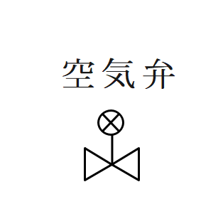 空気弁の記号