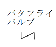 バタフライ弁の記号