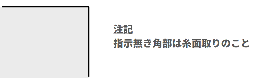 面取り 補足情報の記載