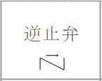 逆止弁の記号