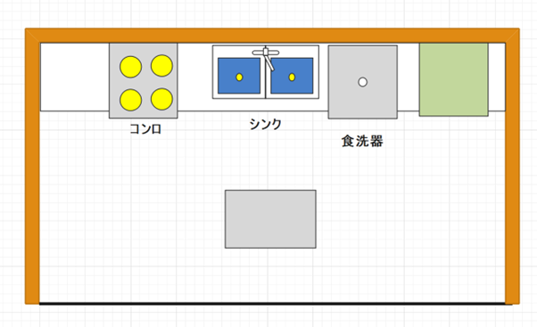 I型キッチン