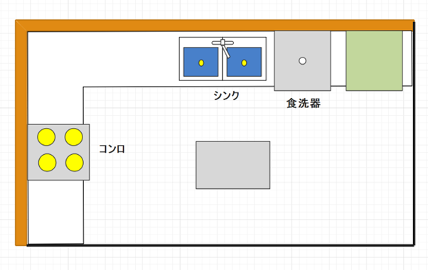 L型キッチン