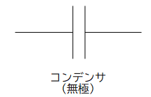 コンデンサ（無極）記号