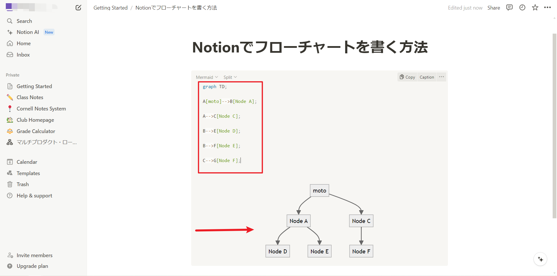 フローチャーの分岐を作る方法