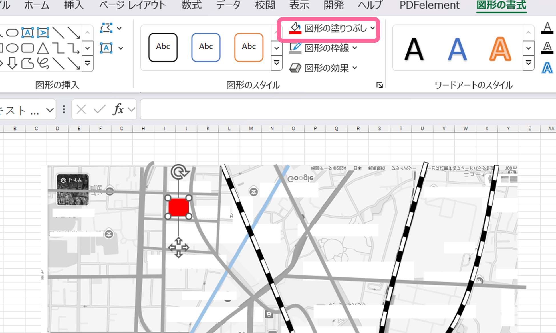 目的地と目印を描く