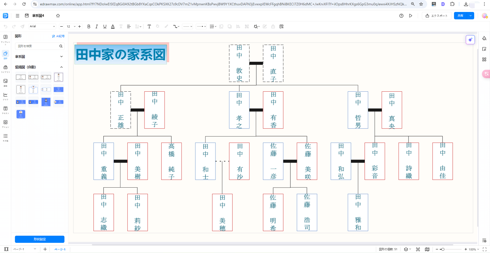 おススメの家系図作成サイト：EdrawMax