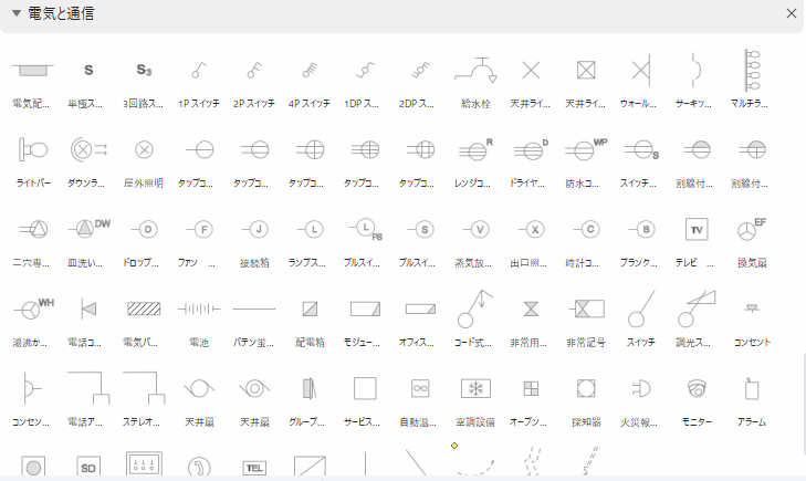 建築図面の記号：電気関連記号