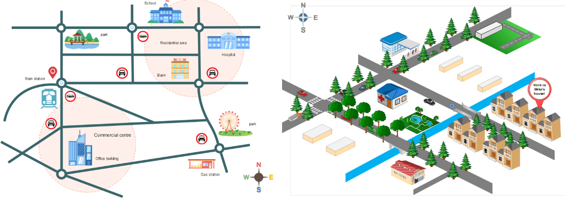 EdrawMax 地図テンプレートの一例