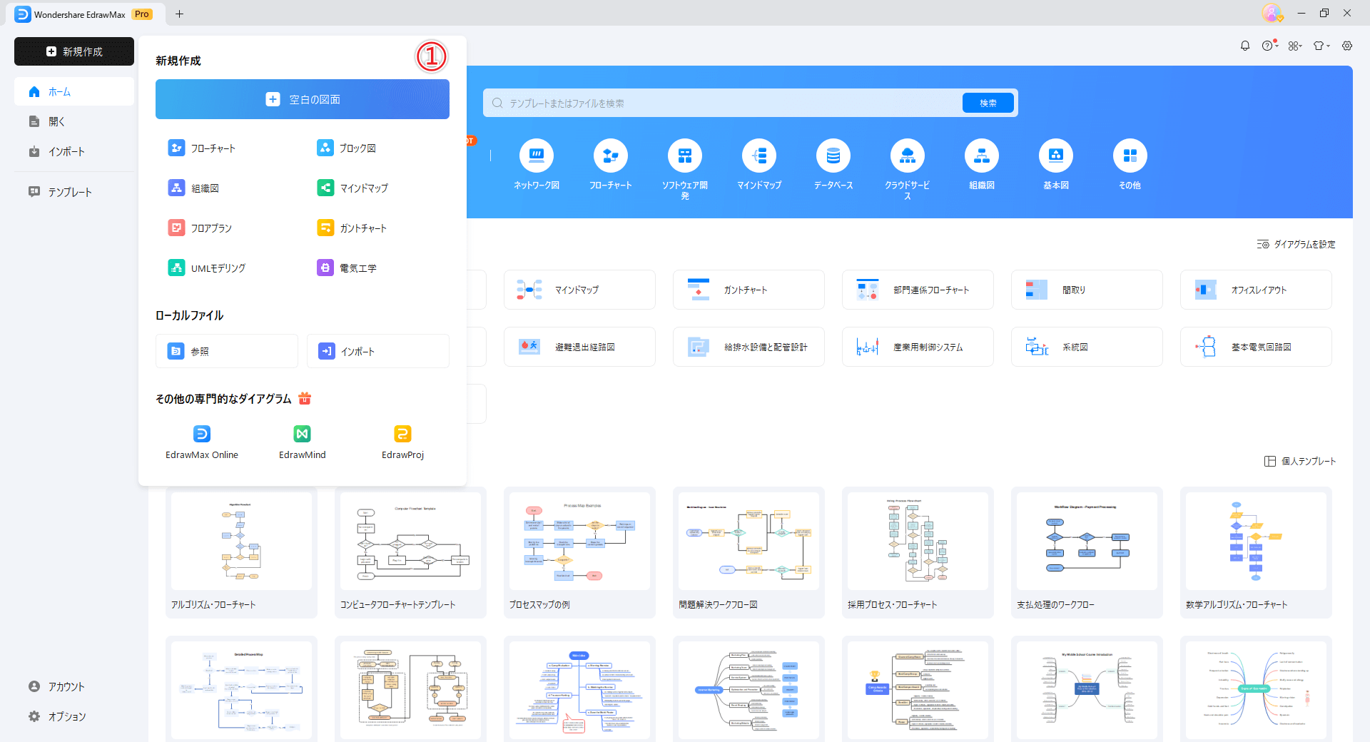 新たなチャートとグラフ作図ページを開く