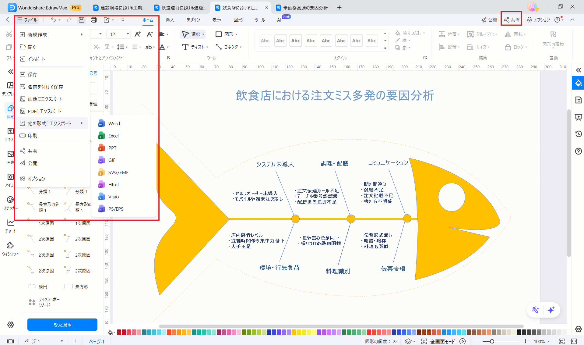 特性要因図保存