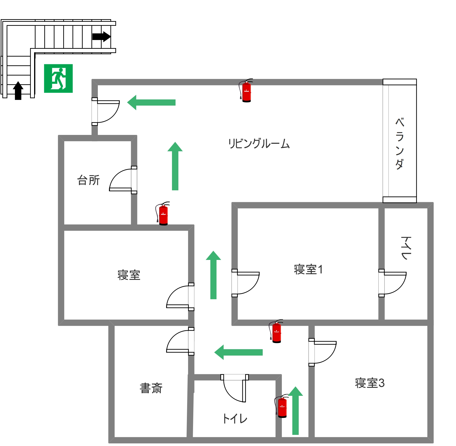 住宅避難経路図
