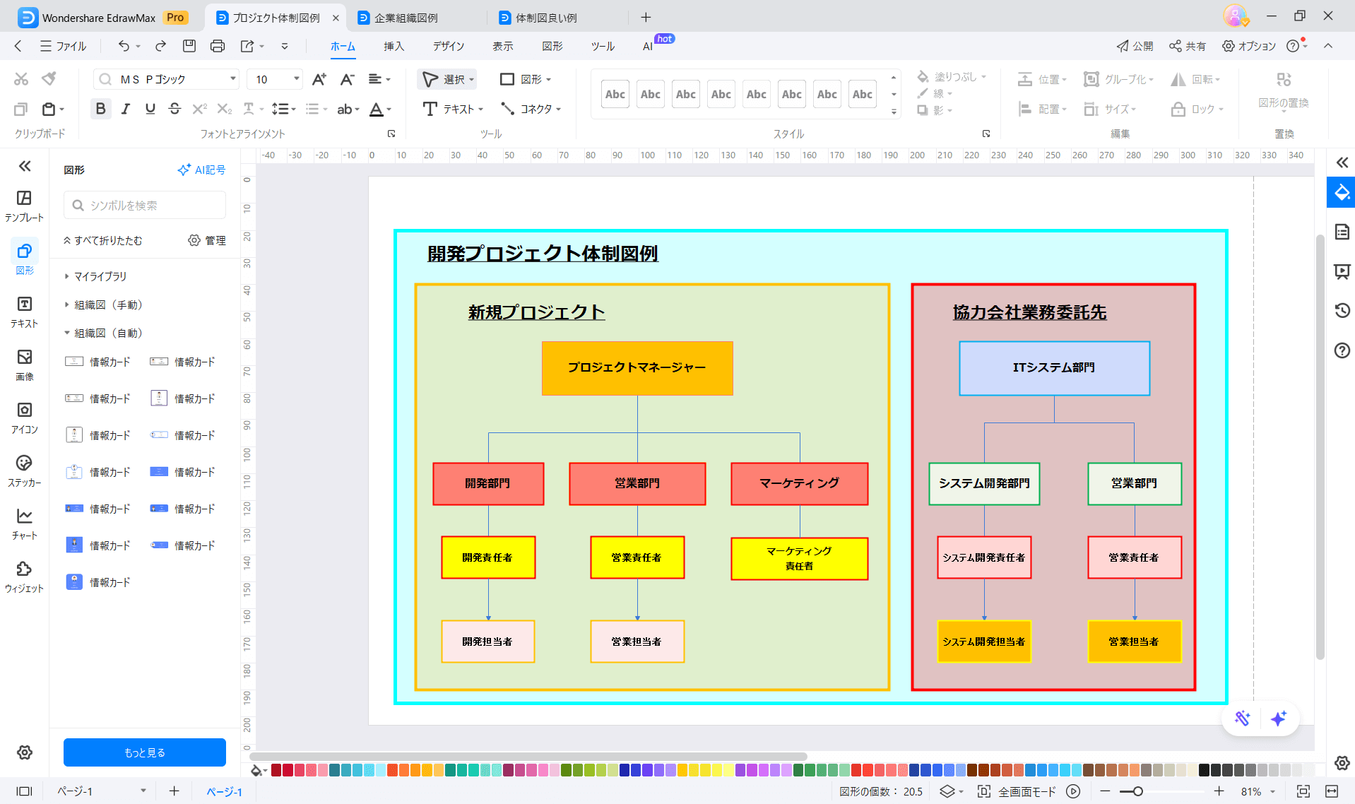 体制図手順2