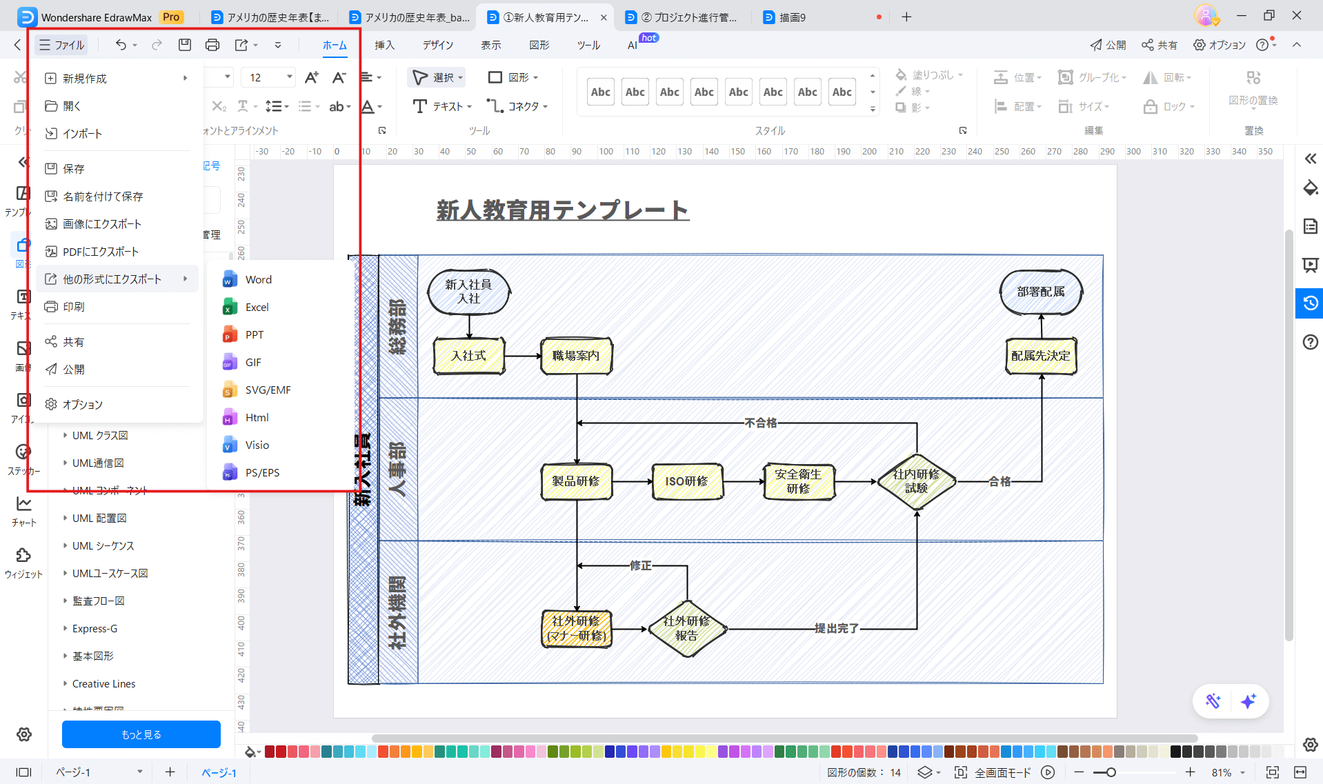 運用フローEdrawMax3