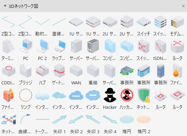 無料ネットワーク構成図テンプレート オフィス形式