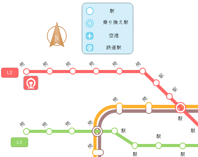 地下鉄路線図凡例