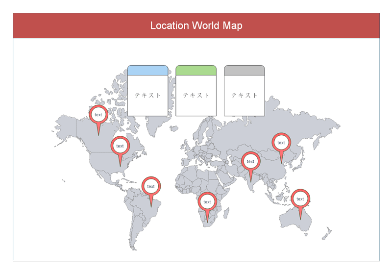 カスタマイズ可能な世界地図素材 無料ダウンロード