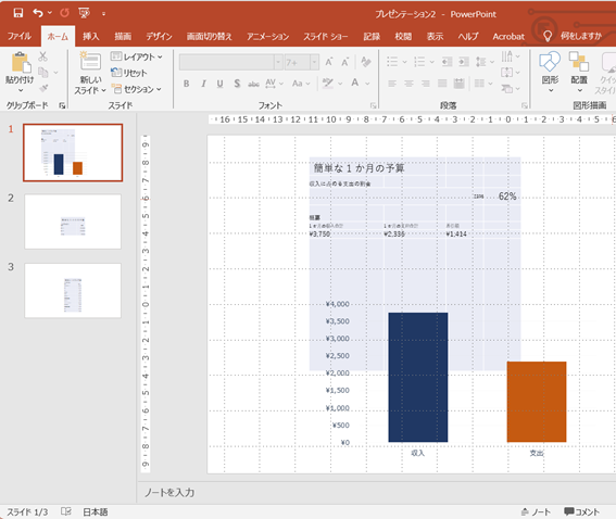 全てのシートがPowerPointに変換されます