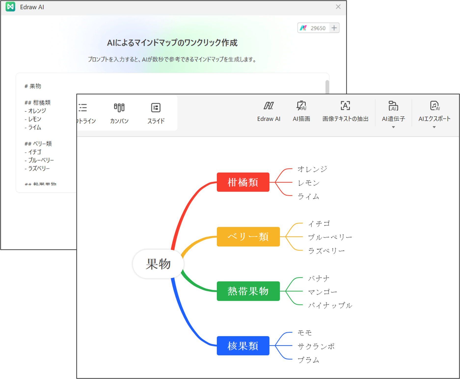 Markdownからマインドマップに変換