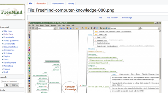 FreeMindで樹形図を書ける