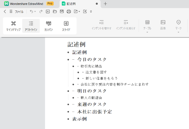 EdrawMindで作成したマインドノート